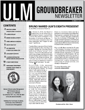 Groundbreaker Newsletter, current issue cover Groundbreaker Newsletter, current issue cover