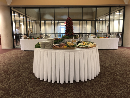 decorated buffet table