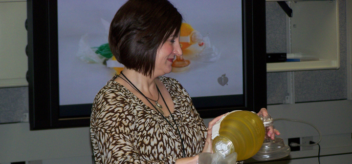 Dr. Roxie Stewart demonstrating BLS