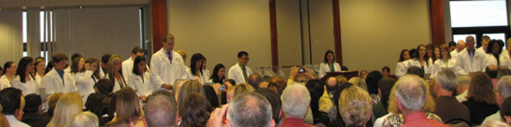 Incoming students white coat ceremony