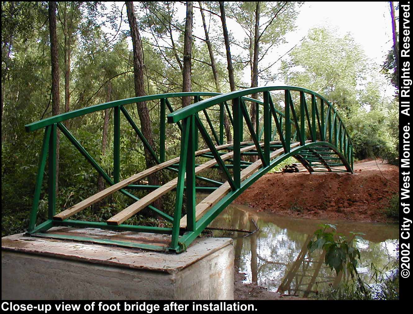 Photo: Close-up of foot bridge