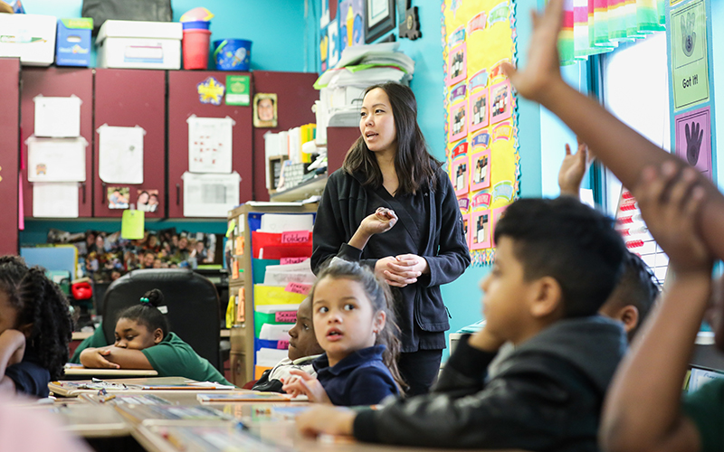 teacher in classroom 