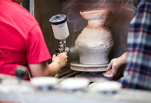 glazing process pottery