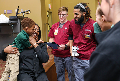 nursing students interaction with the child 