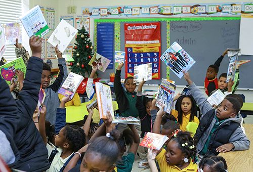 reading session with kids