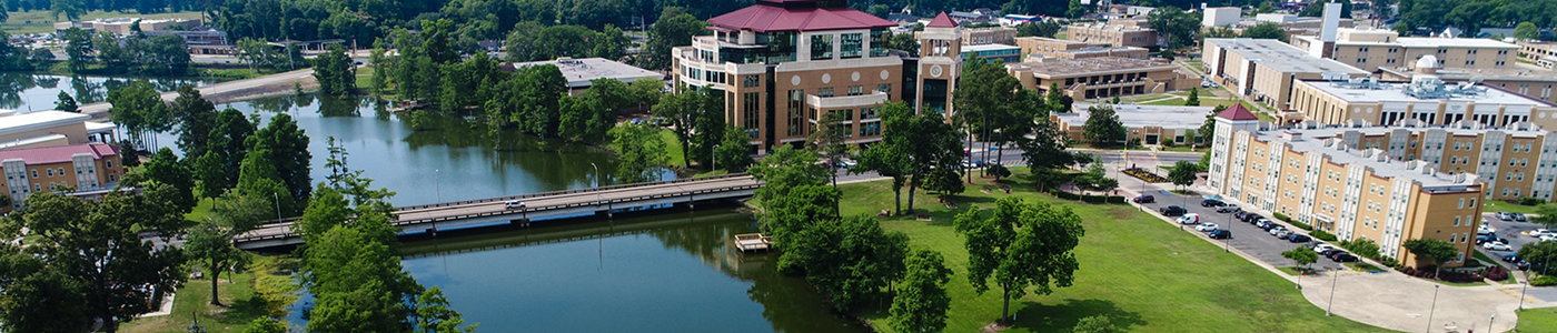 aerial image of campus