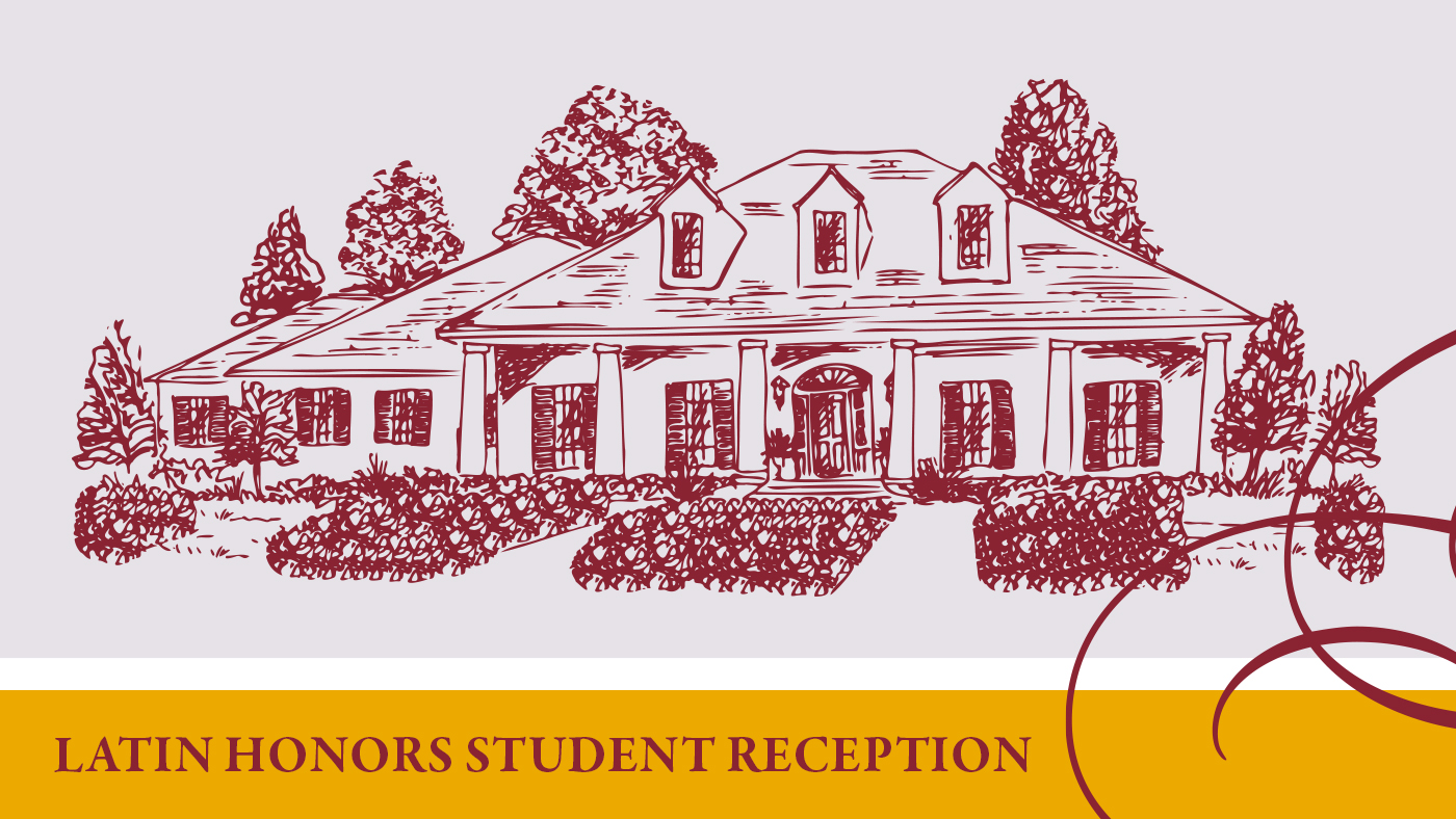 Hand-drawn illustration of ULM President's Home