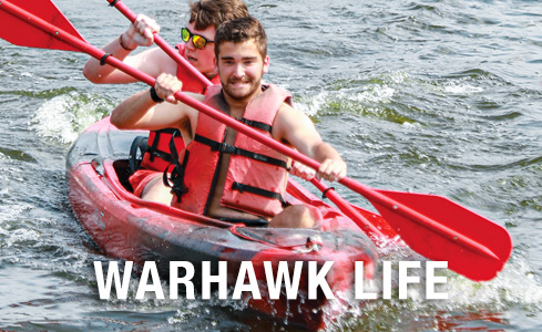 photo of students kayaking