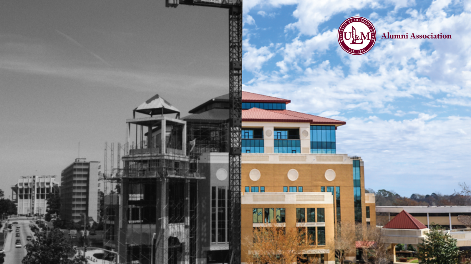 ulm library when being built and once it was completed