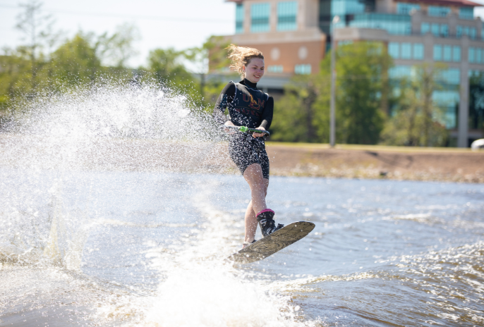 water ski - girl skiing