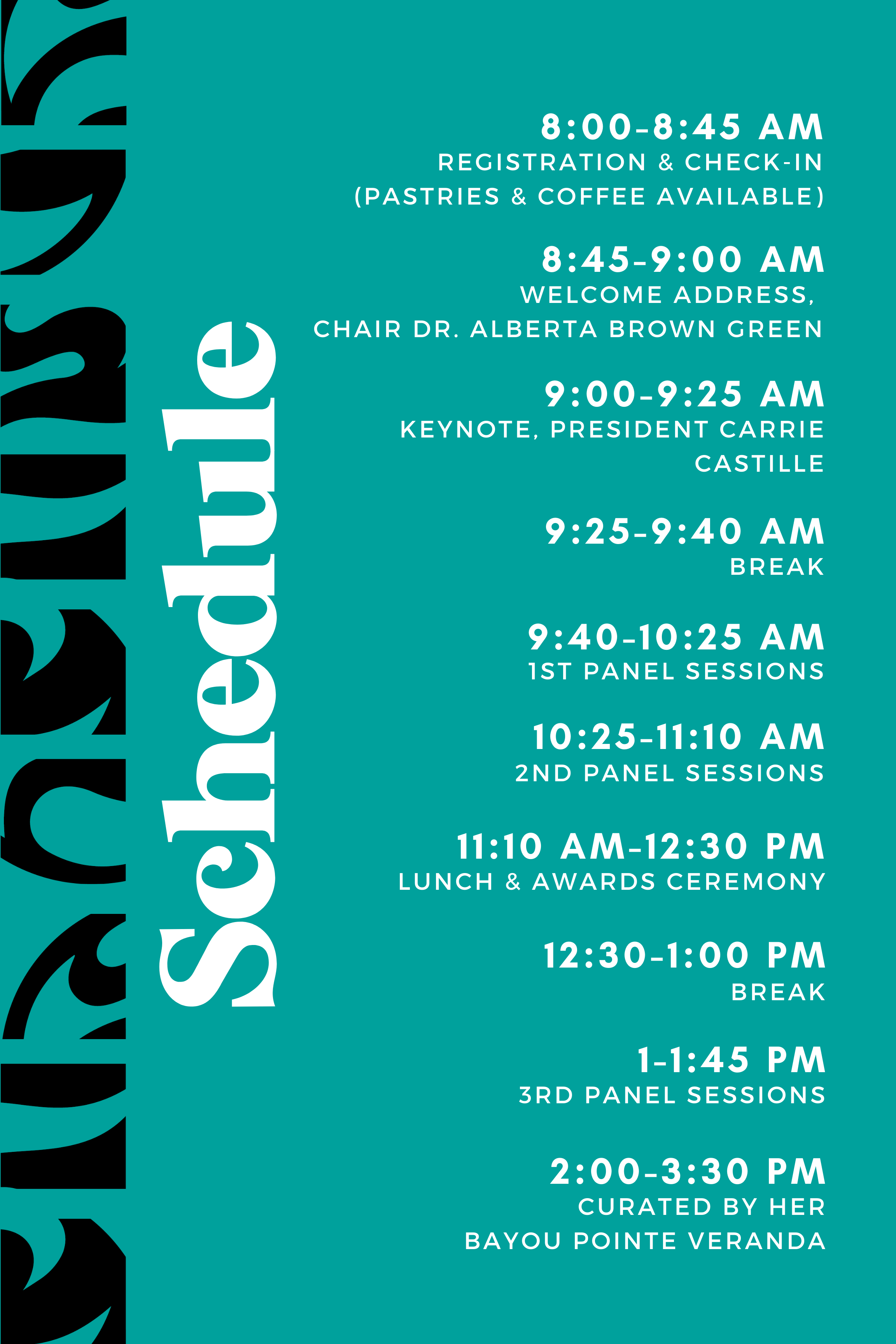 2026 Symposium Timeline of events