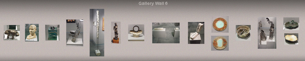 graphic rendering of gallery wall with art pieces