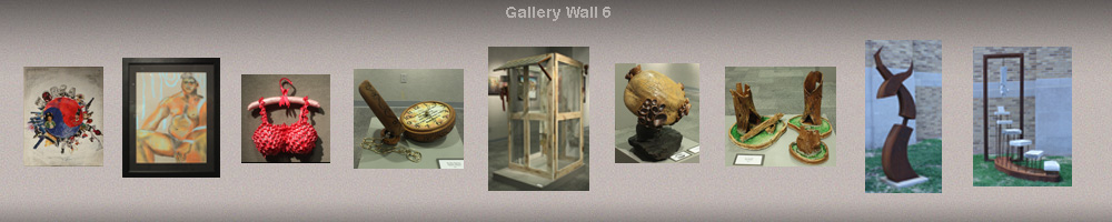 graphic rendering of gallery wall with art pieces