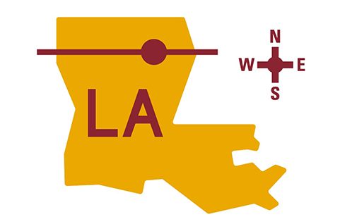 graphic of Louisiana map
