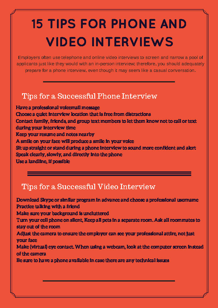 Interview tips