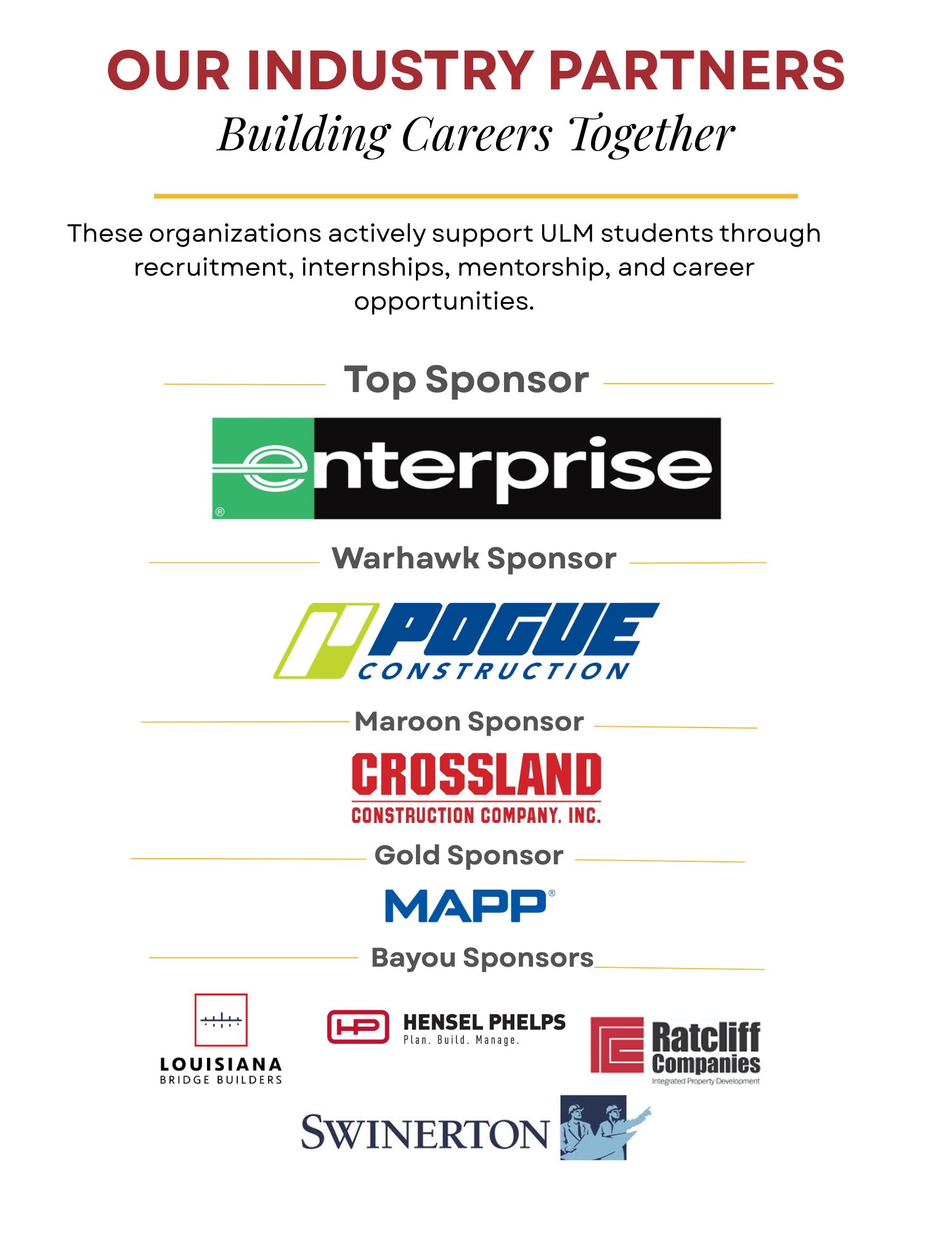 construction sponsers