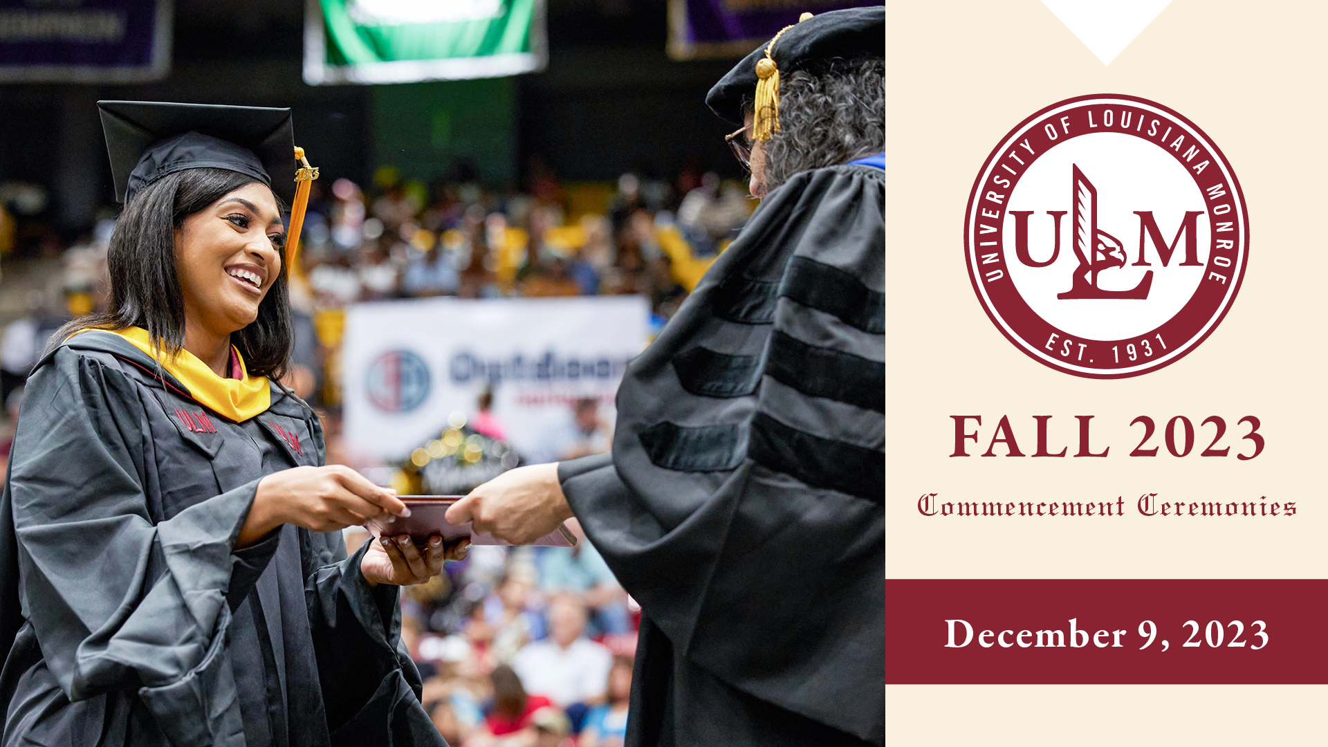 ulm fall commencement 2023 banner