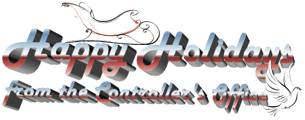 Happy Holidays from the Controller's Office