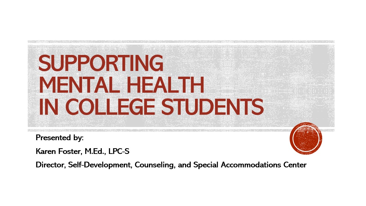 Supporting Mental Health in College Students