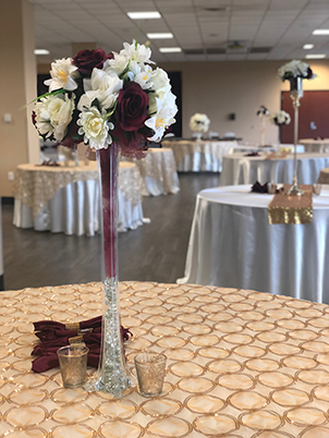 centerpiece flowers on tables