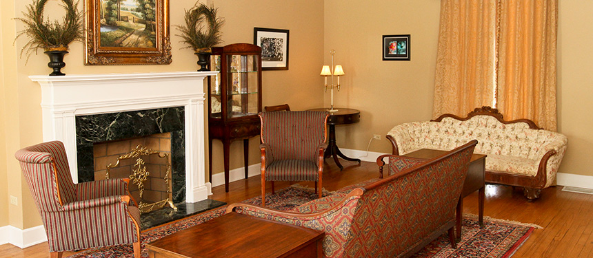 well decorated interior sitting room