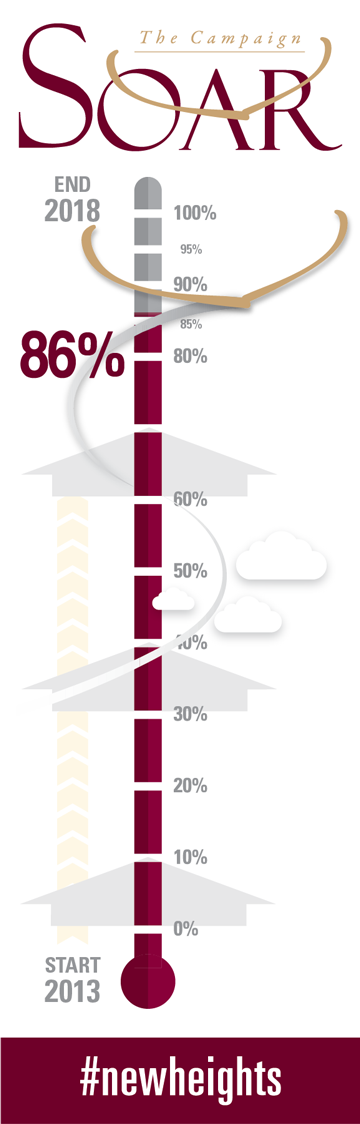 thermometer graphic at 86 percent