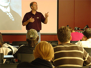 professor speaking to class