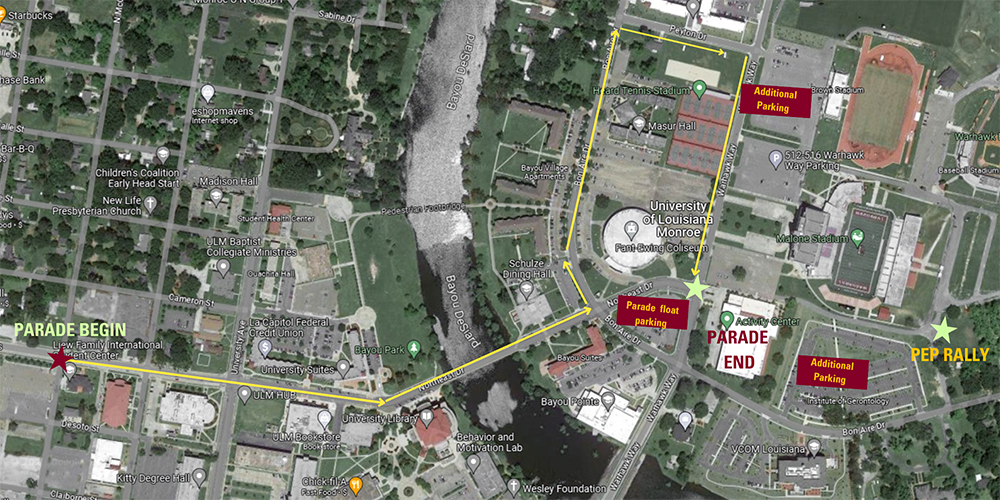 ULM Homecoming map