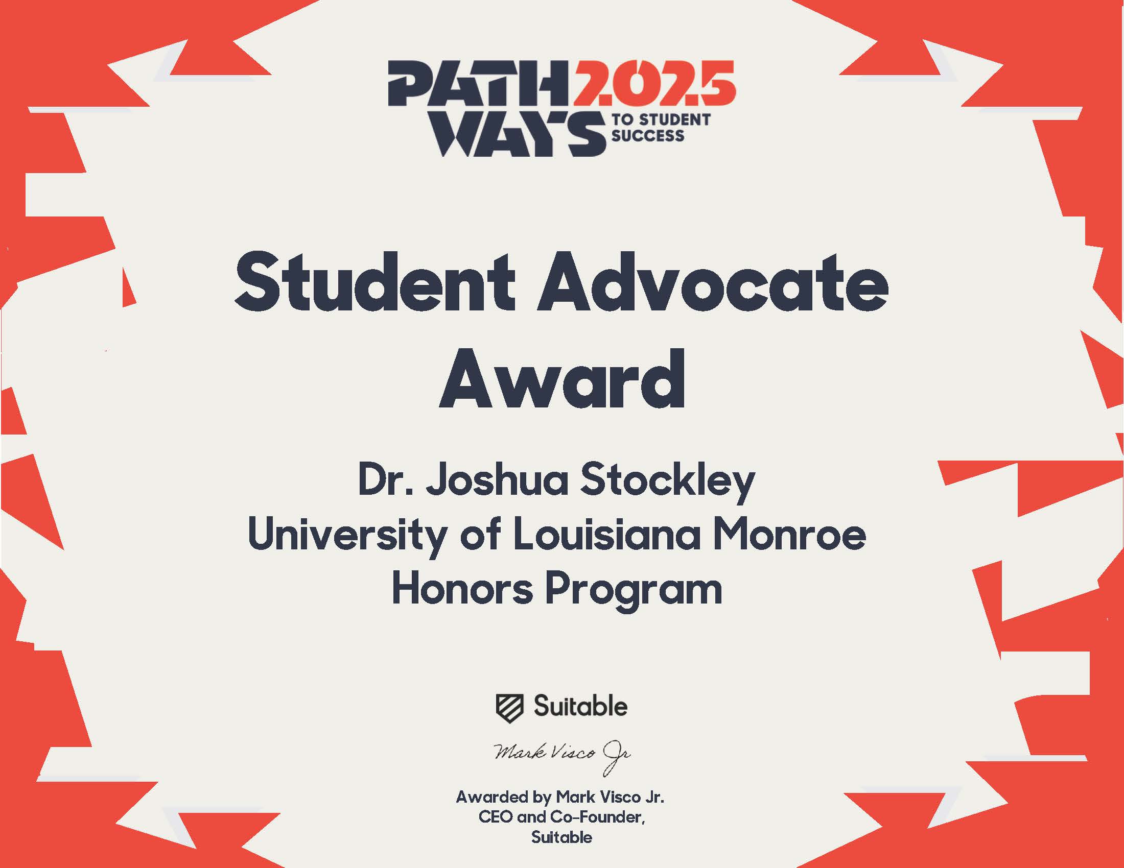 Student Advocate Award 2025