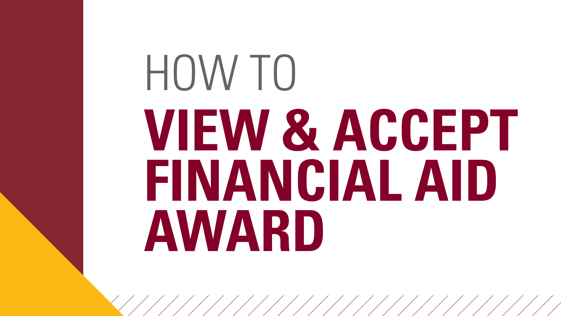 How to view and accept your financial aid