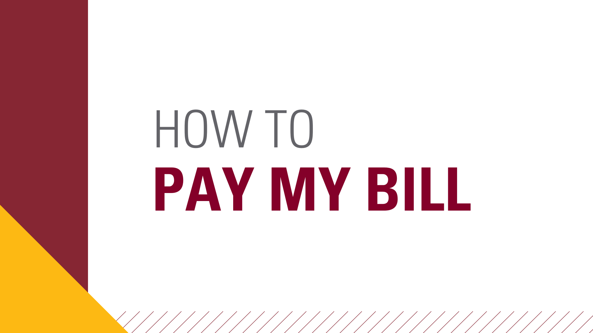 How to pay my bill