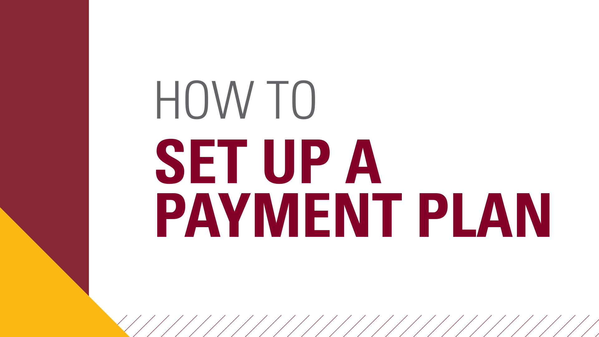 How to set up a payment plan
