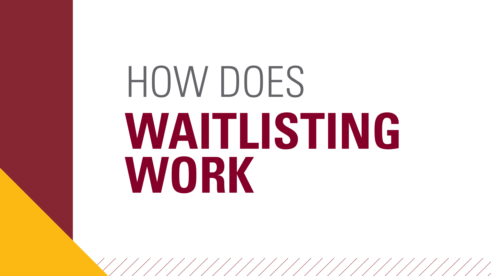 How does waitlisting work