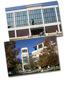 nursing and library buildings