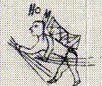 1894--Man carrying folded tipi and poles
