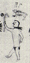 1899--Man with name symbol of grey bear carries a shiny ball and stick
