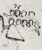 1859--Man wearing a robe and carrying a rifle in front of seven wounded men