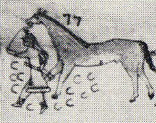 1861--Man leading stolen horses