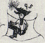 1879--Man on blanket with bear name symbol above his head