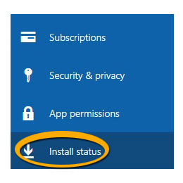 screenshot install status link