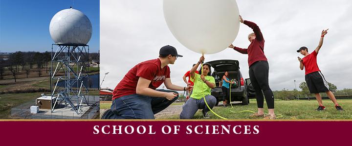 photo of weather balloon and doppler tower for sciences