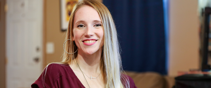 Tiffany smiling, discussing benefits of online education