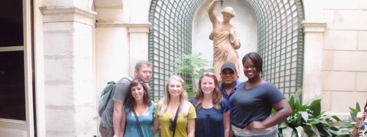 Student group photo in Avignon France