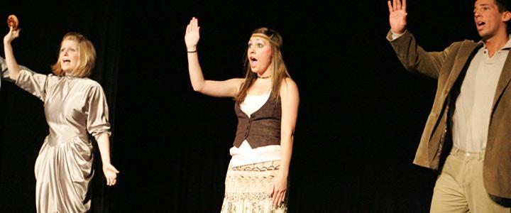Scene from 2011 production of "All In The Timing"