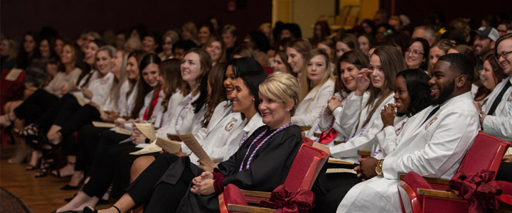 student audience at pinning ceremony