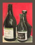 Title: Bottles over red