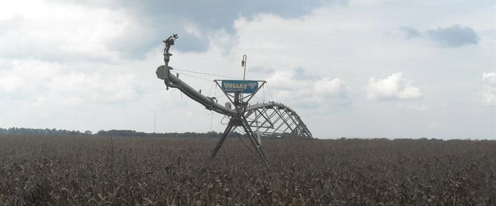 photo of corn field equipment