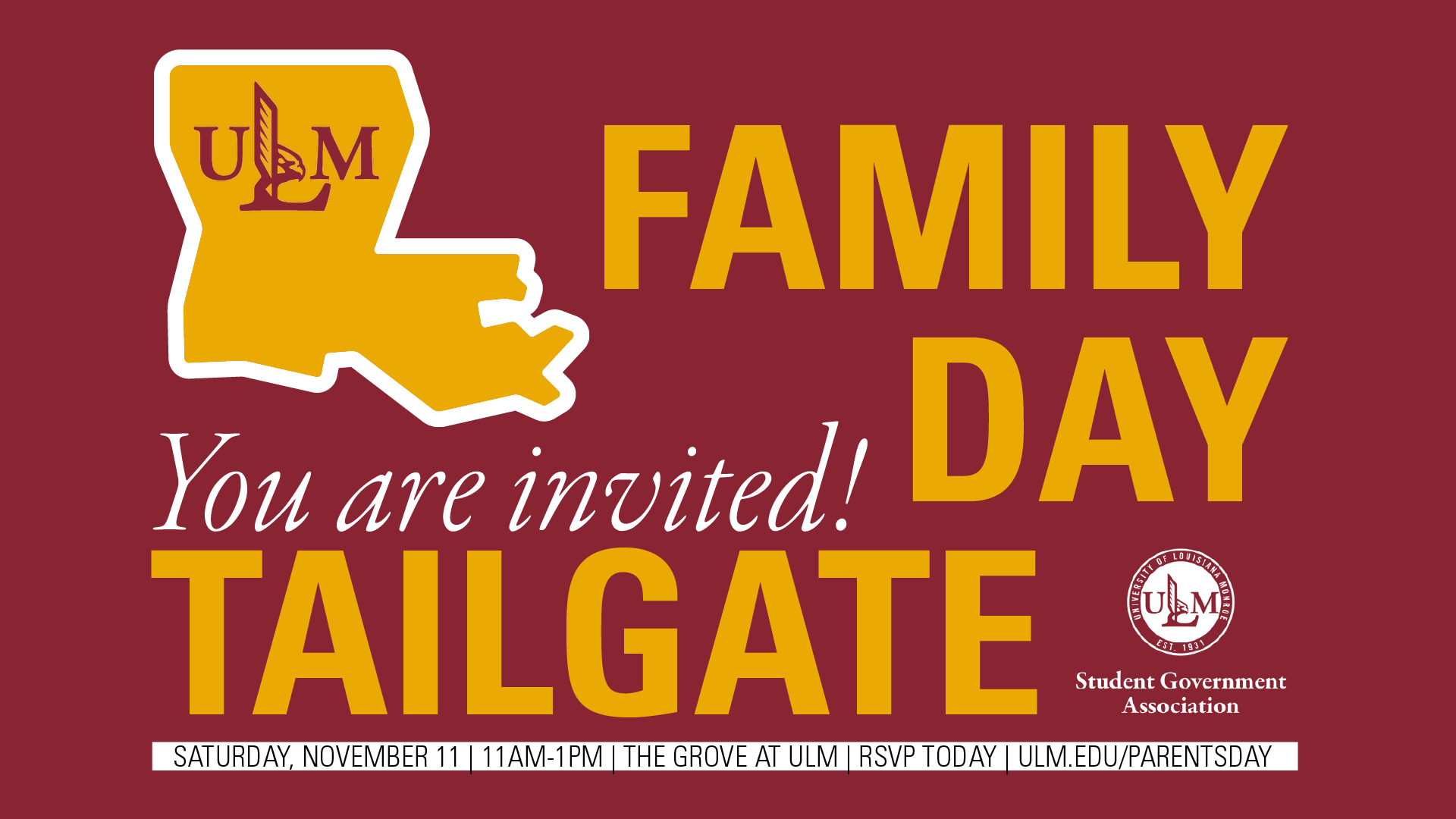 ULM plans pre-game occasions for closing dwelling recreation of season on Nov. 11