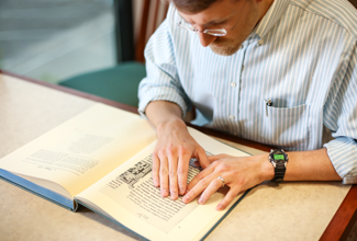 brice reading book
