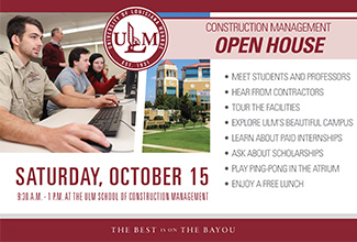 ULM To Host Annual Construction Management Open House